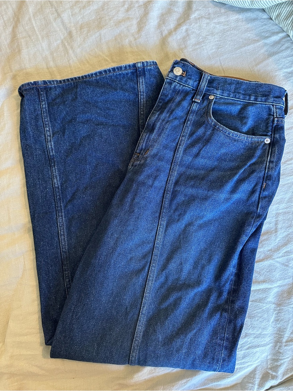 Madewell Dark Wash SuperWide Leg Jeans